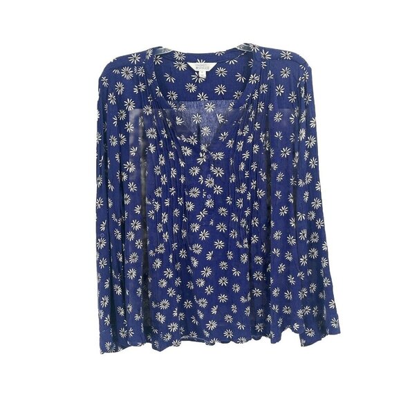 Market & Spruce Blue Floral Flowy Boho Shirt Sz 3X - Picture 1 of 6
